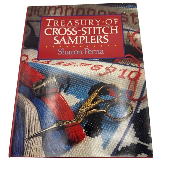 Treasury Of Cross-Stitch Samplers By Sharon Perna Hardcover - Picture 1 of 5